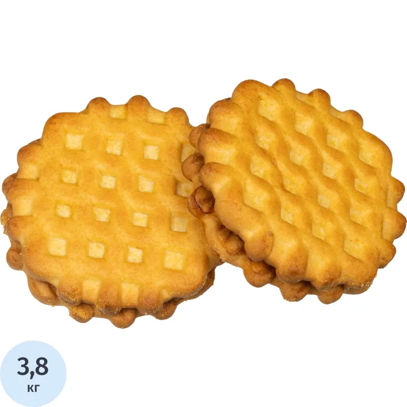 Печенье Дымка Домашние вафельки с малиновой начинкой, 3,8кг/уп