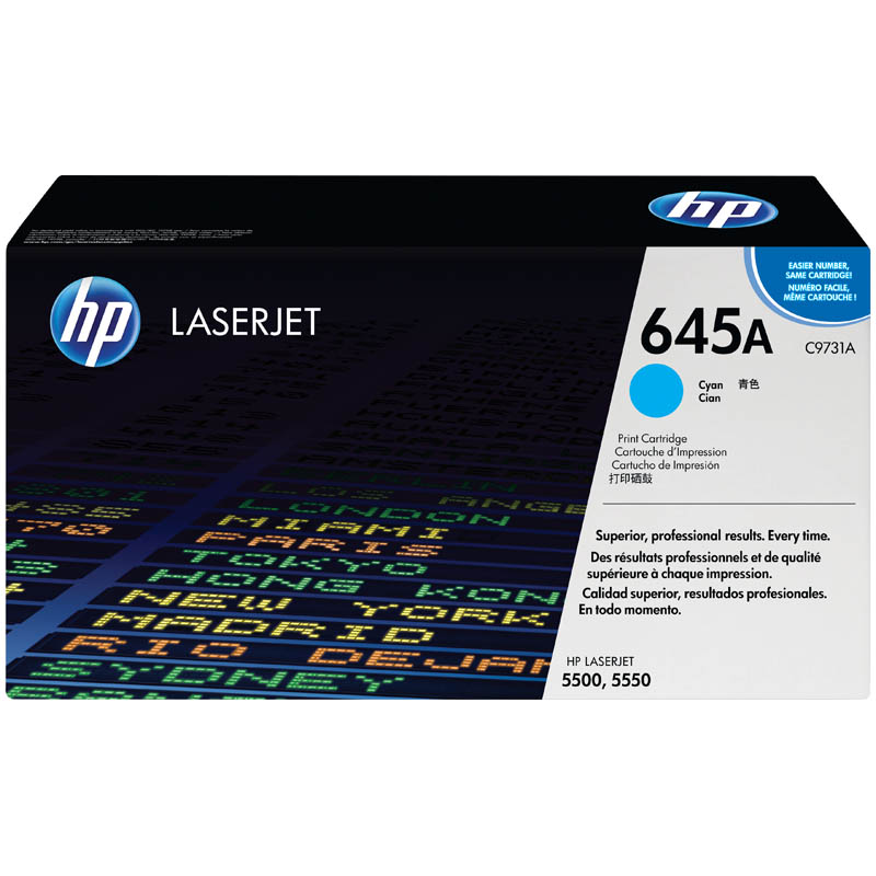 Картридж ориг. HP C9731A (№645A) голубой для Color LJ 5500/5550 (12000стр)