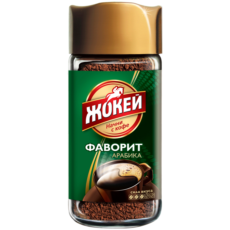 Кофе растворимый Жокей "Фаворит", гранулированный, стеклянная банка, 95г