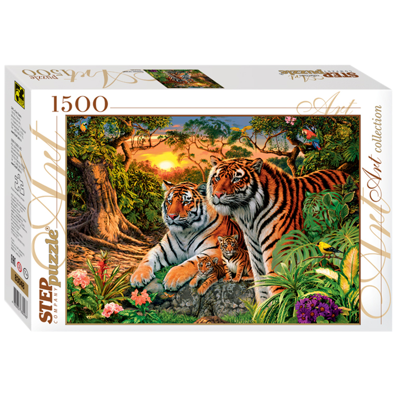 Пазл 1500 эл. Step Puzzle "Art Collection. Сколько тигров?"