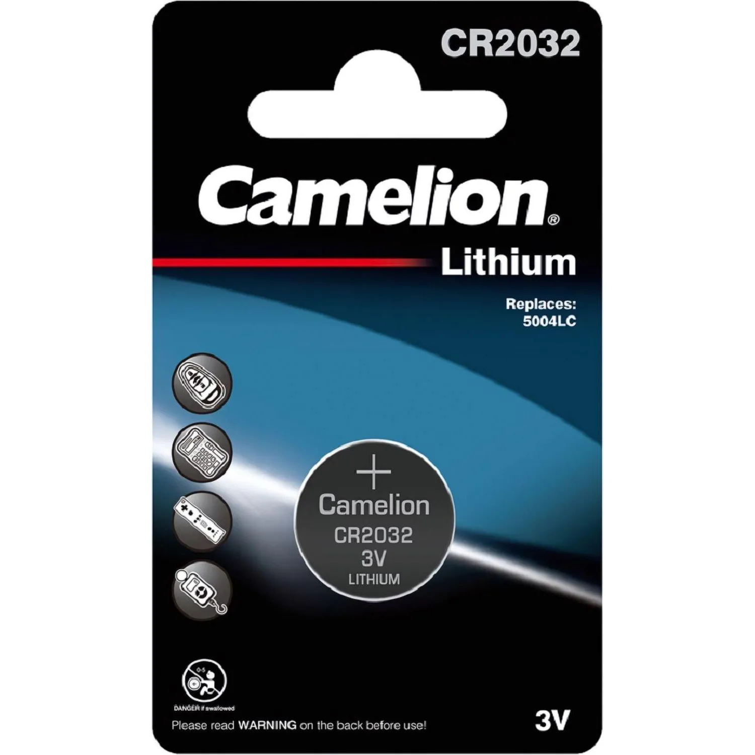Батарейка Camelion CR2032 BL-1 (CR2032-BP1, литиевая,3V)