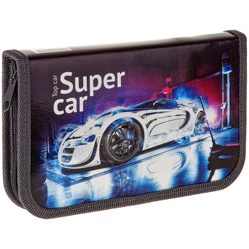 Пенал 1 отделение, 190*115 ArtSpace "Super car", ламинированный картон