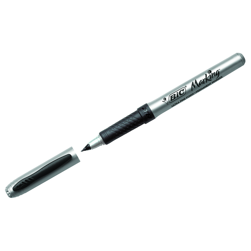 Маркер перманентный для CD/DVD Bic черный, 0,7мм, грип