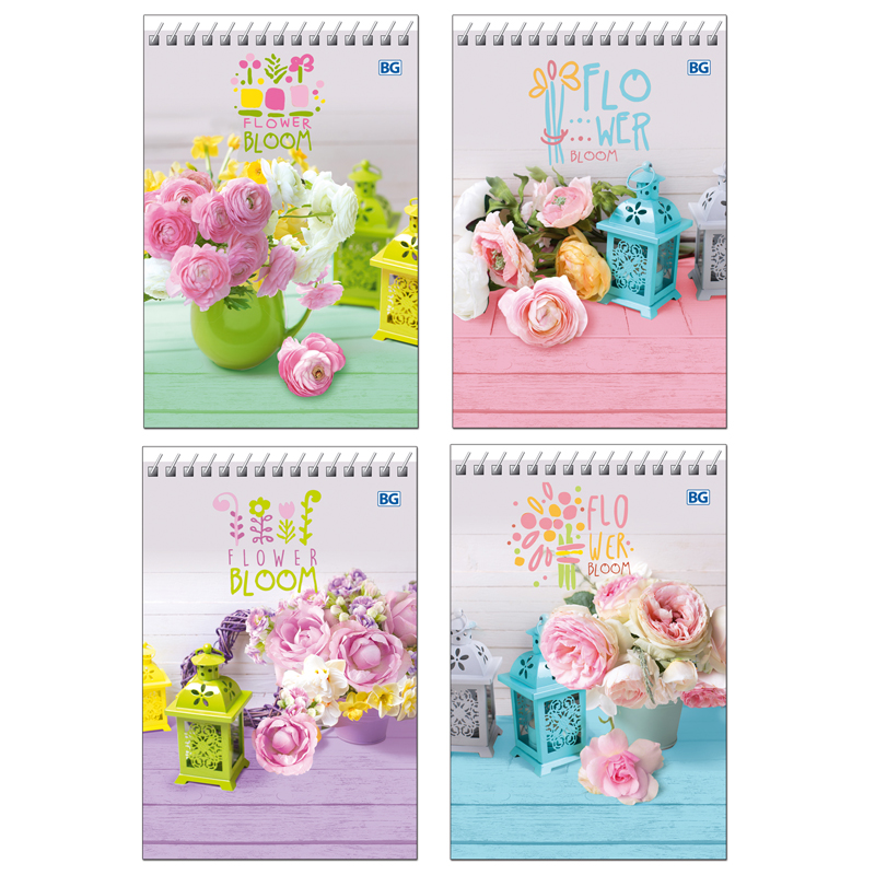 Блокнот А6 40л. на гребне BG "Flover bloom"