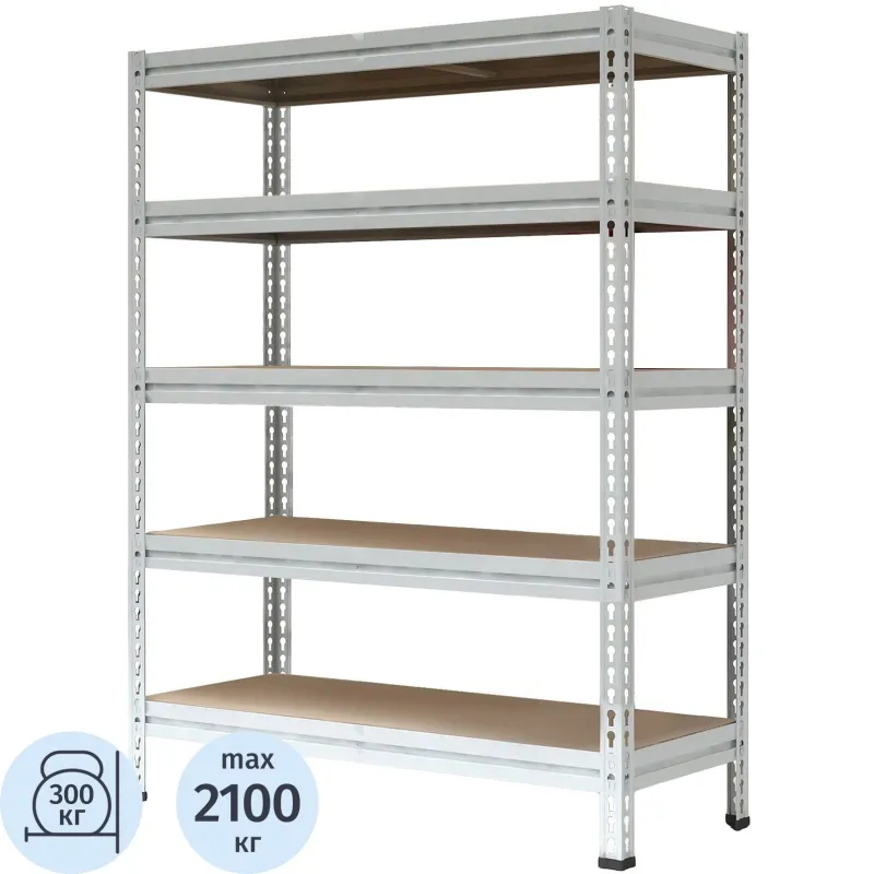 Стеллаж металлический SK5_P_МС-Т 15515-2.5 с 5-ю полками 1550х535х2500