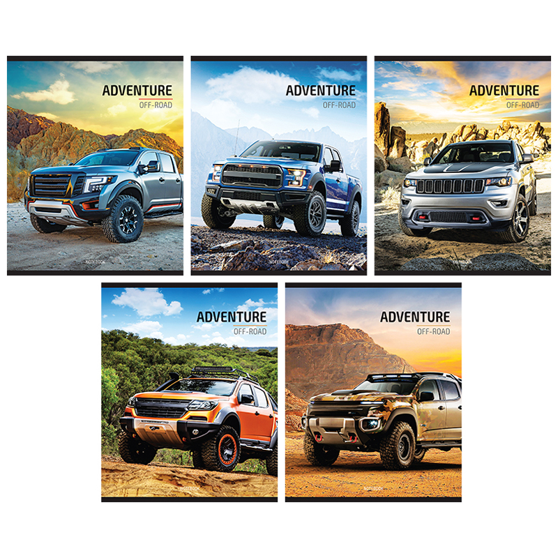 Тетрадь 96л., А5, клетка ArtSpace "Авто. Off-road adventures"