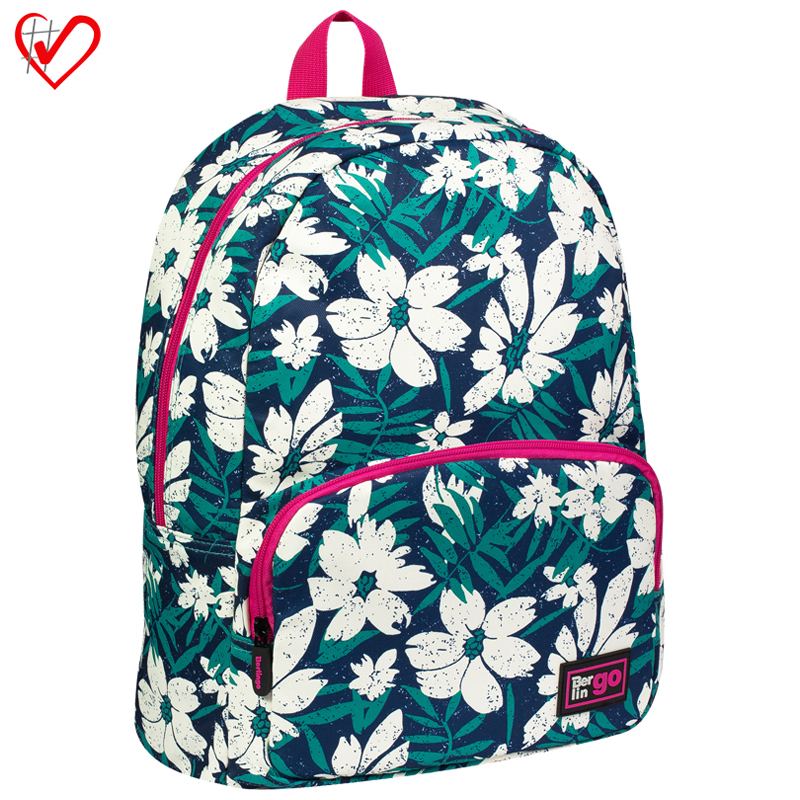 Рюкзак Berlingo Casual "Green" 42*29*14см, 1 отделение, 2 кармана, уплотненная спинка