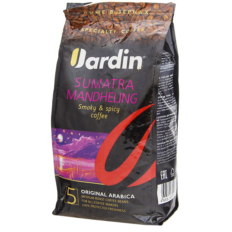 Кофе в зернах Jardin "Sumatra mandheling", вакуумный пакет, 1кг