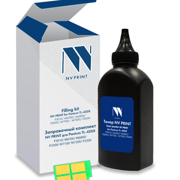 Заправочный комплект NV PRINT для Pantum TL-420X, 200 гр (тонер + чип)