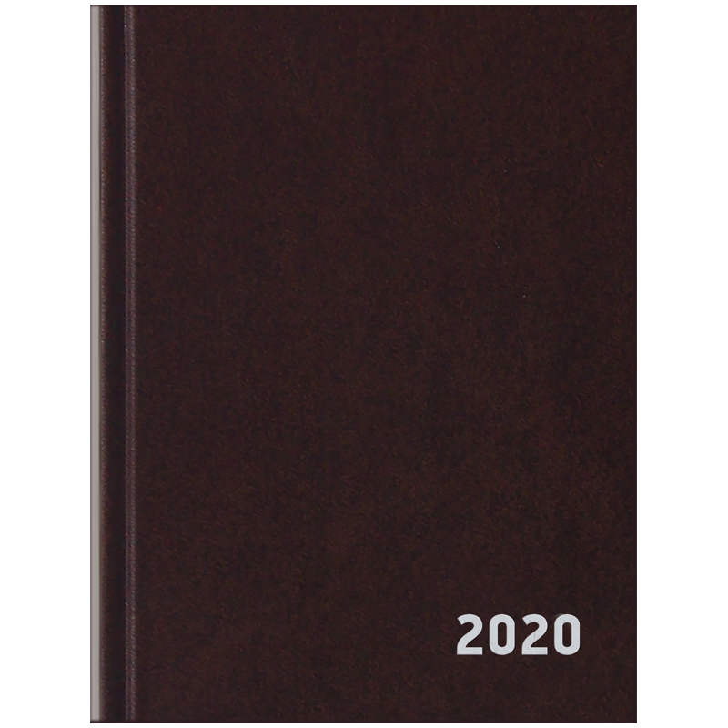 Ежедневник датир. 2020г., A6, 168л., бумвинил, OfficeSpace, коричневый
