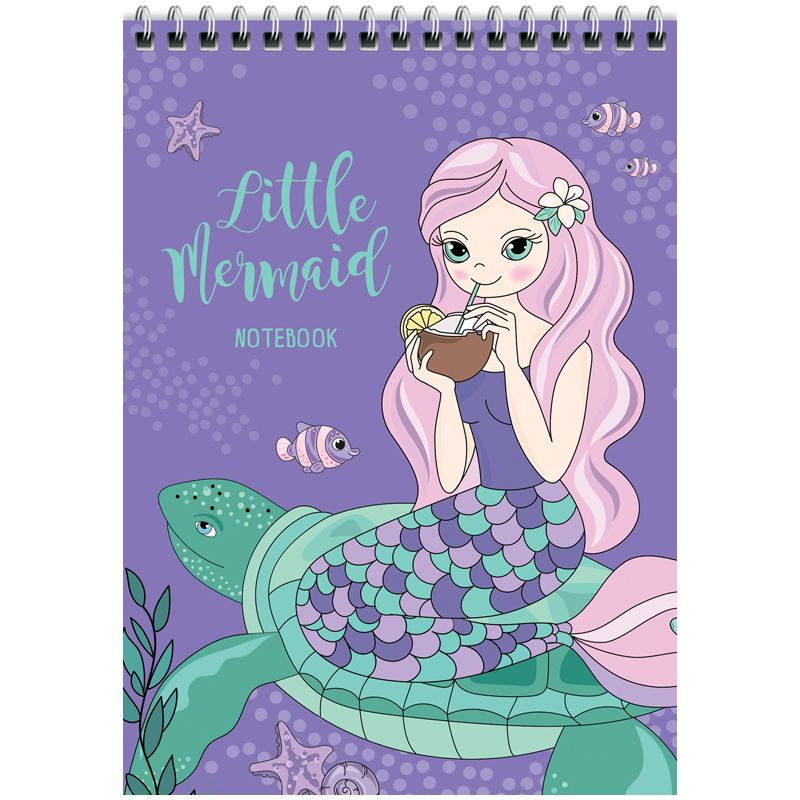 Блокнот А5 40л. на гребне ArtSpace "Русалки. Little mermaid"