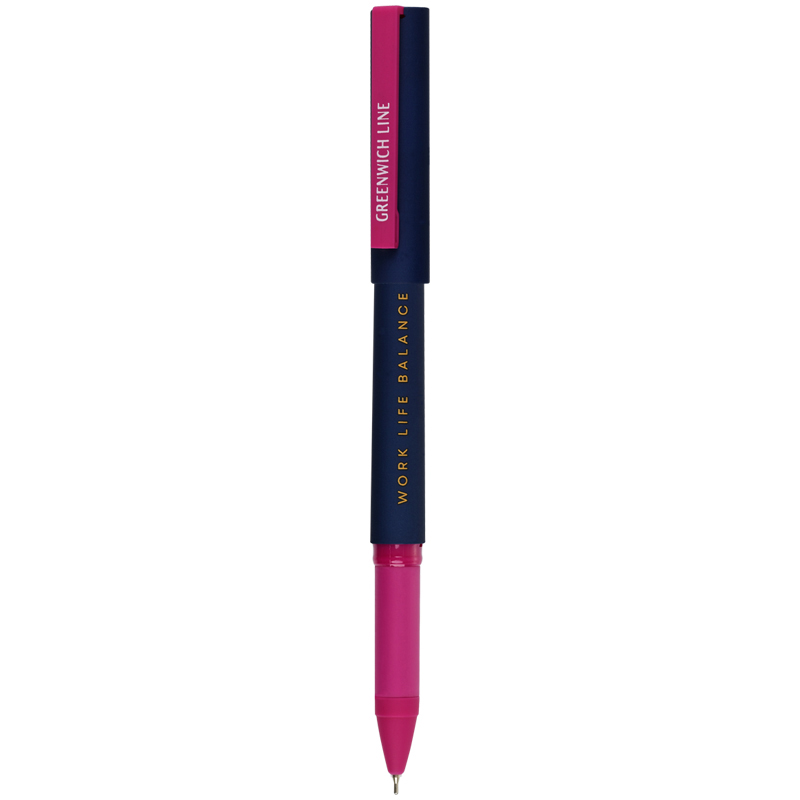 Ручка шариковая Greenwich Line "Utility dark blue" синяя, 0,7мм, игольчатый стержень, грип, софт-тач