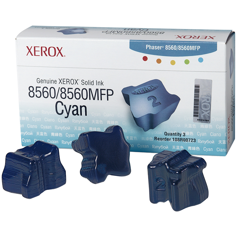 Чернила твердые ориг. Xerox 108R00764, упак 3шт., голубые для Phaser 8560 (3*1K)