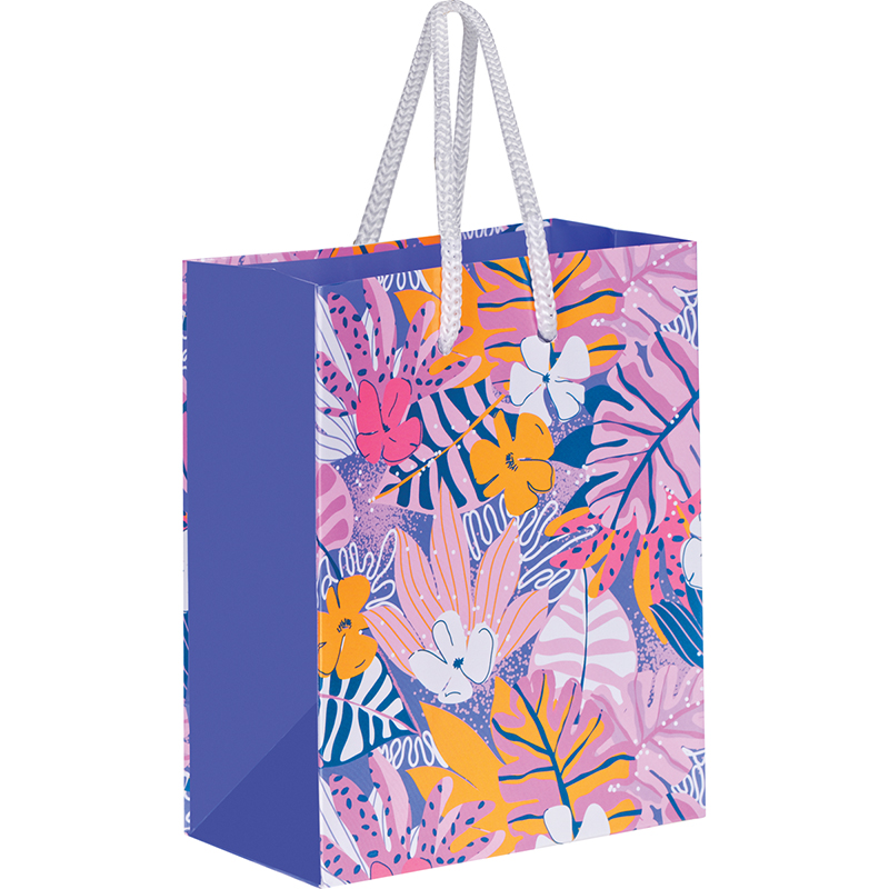 Пакет подарочный 11*14*6,5см ArtSpace "Pink jungle", ламинированный