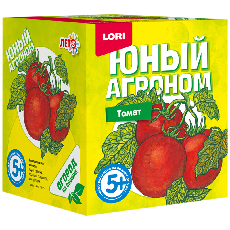 Набор для выращивания растений Lori "Юный агроном. Томат", от 5-ти лет