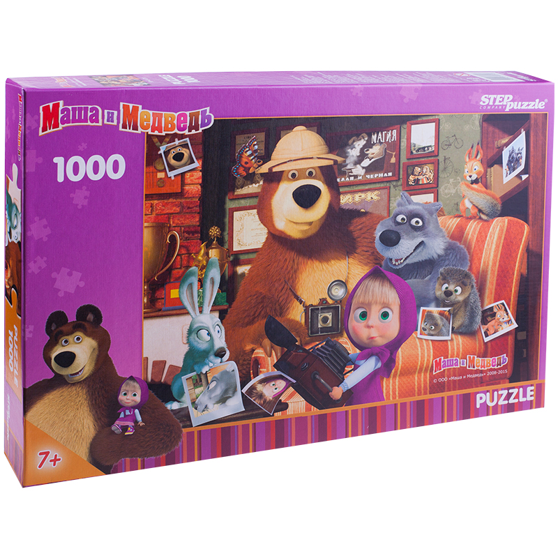 Пазл 1000 эл. Step Puzzle "Маша и Медведь", картонная коробка