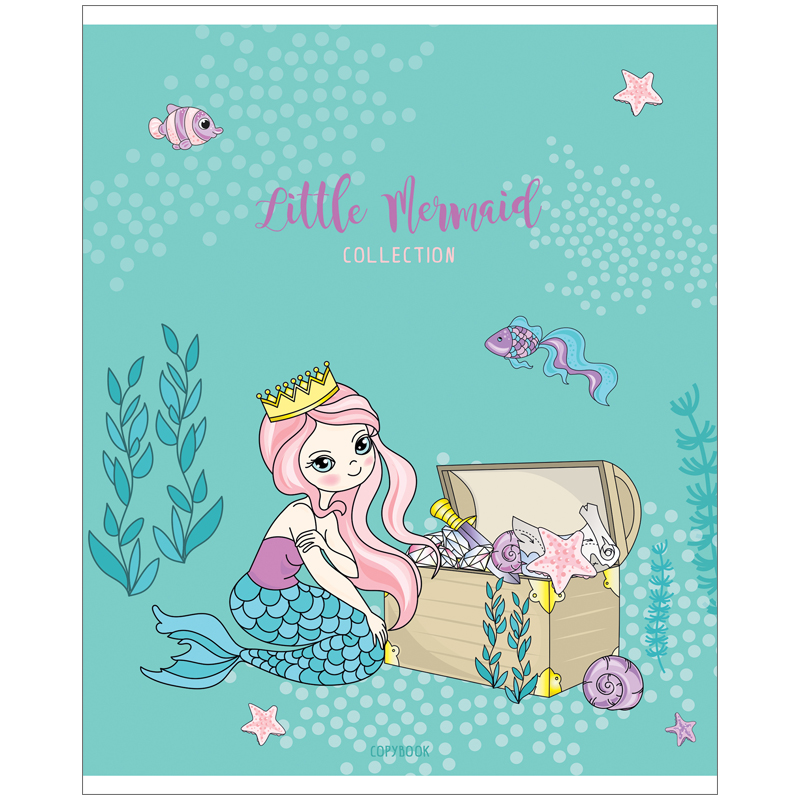 Тетрадь 48л., А5, клетка ArtSpace "Русалки. Little mermaid-2"