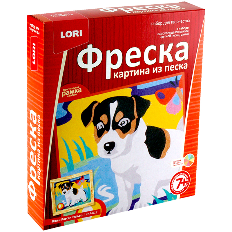 Фреска-картина из песка Lori "Джек Рассел терьер", от 7-ми лет, картонная коробка