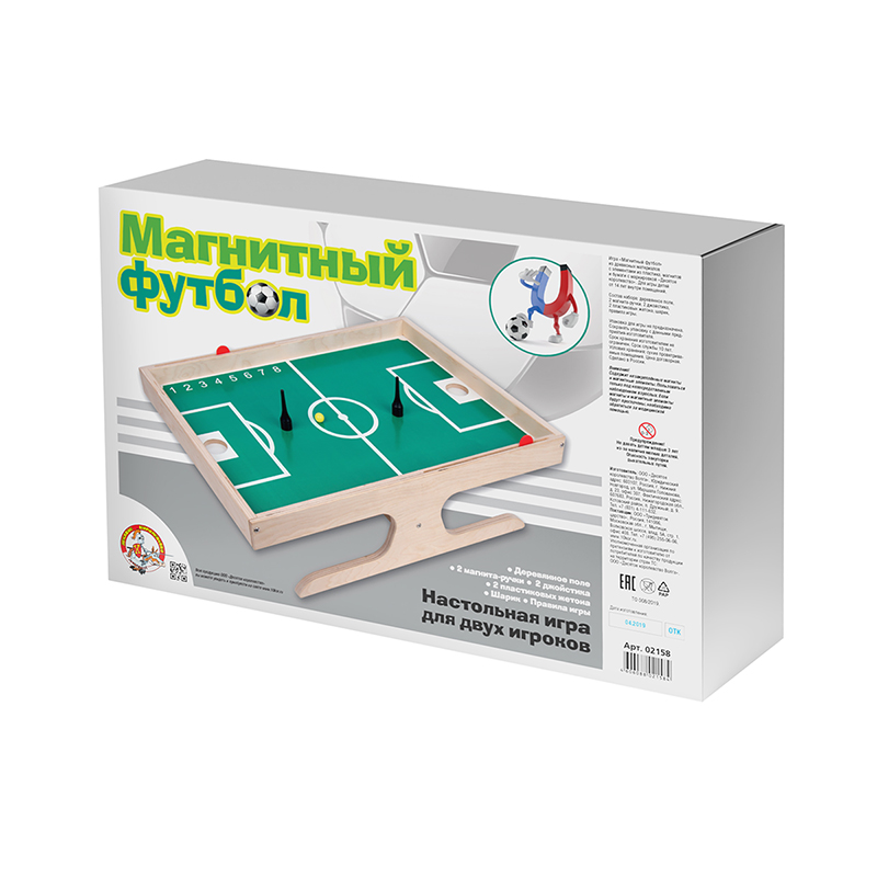 Игра настольная Десятое королевство "Магнитный футбол", картонная коробка