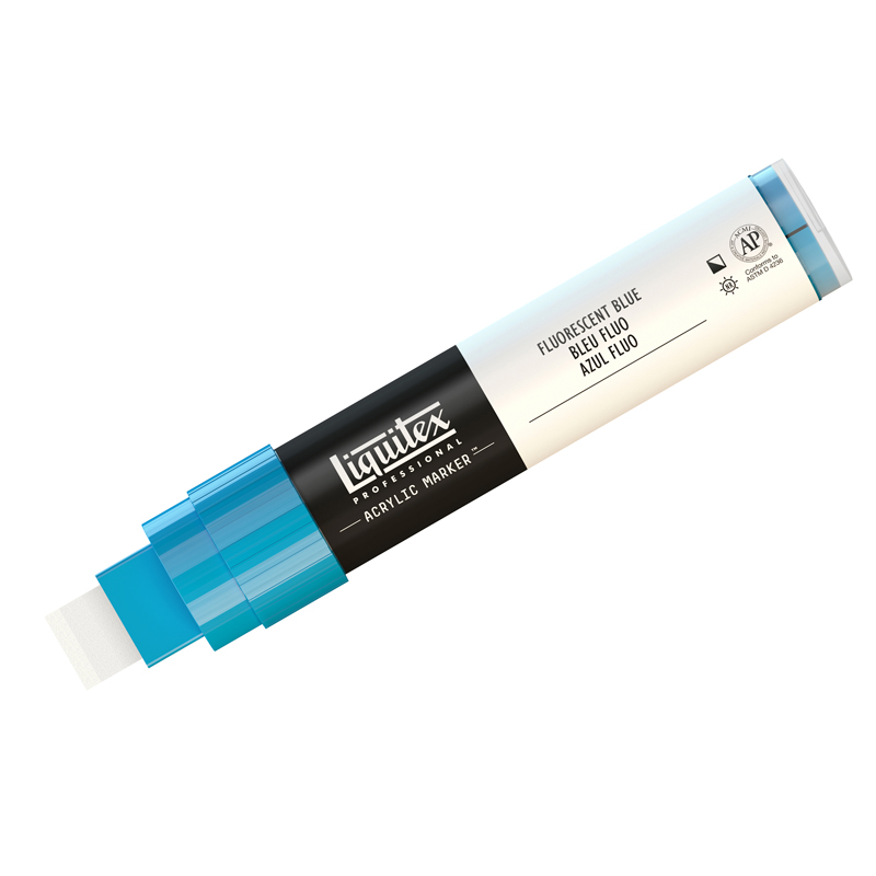 Маркер акриловый Liquitex "Paint marker Wide" 15мм, синий флуоресцентный