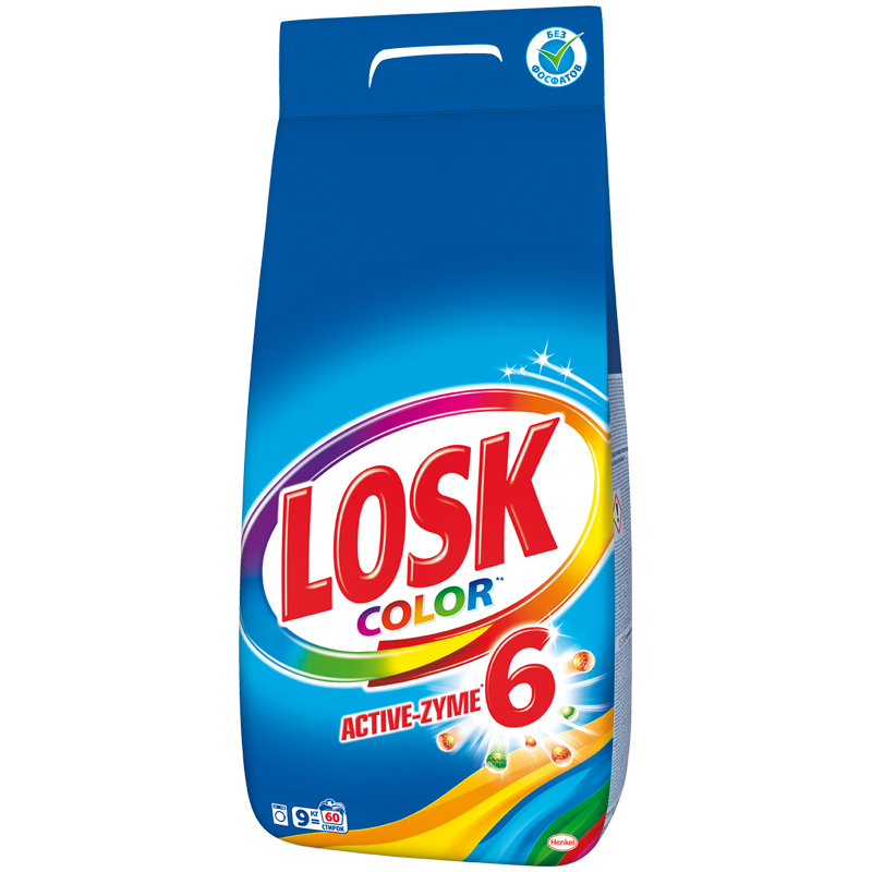 Порошок для машинной стирки Losk "Color", 9кг