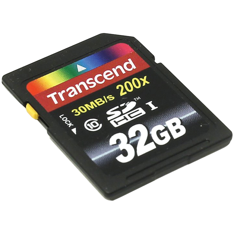 Карта памяти Transcend SDHC 32GB, Class 10, скорость чтения 20Мб/сек
