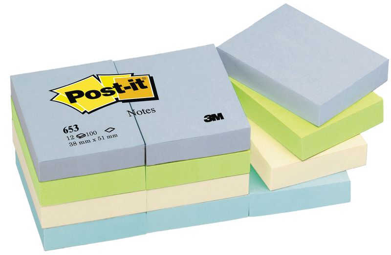 Самоклеящийся блок Post-it "Classic. Гармония баланса", 38*51мм, 12 блоков по 100л