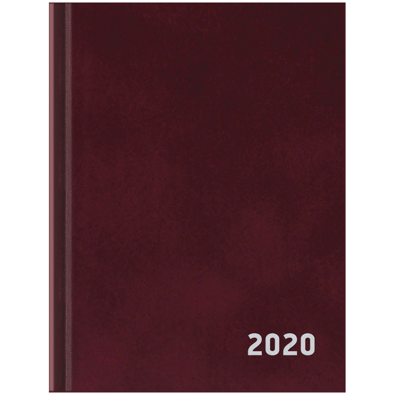 Ежедневник датир. 2020г., A6, 168л., бумвинил, OfficeSpace, бордовый