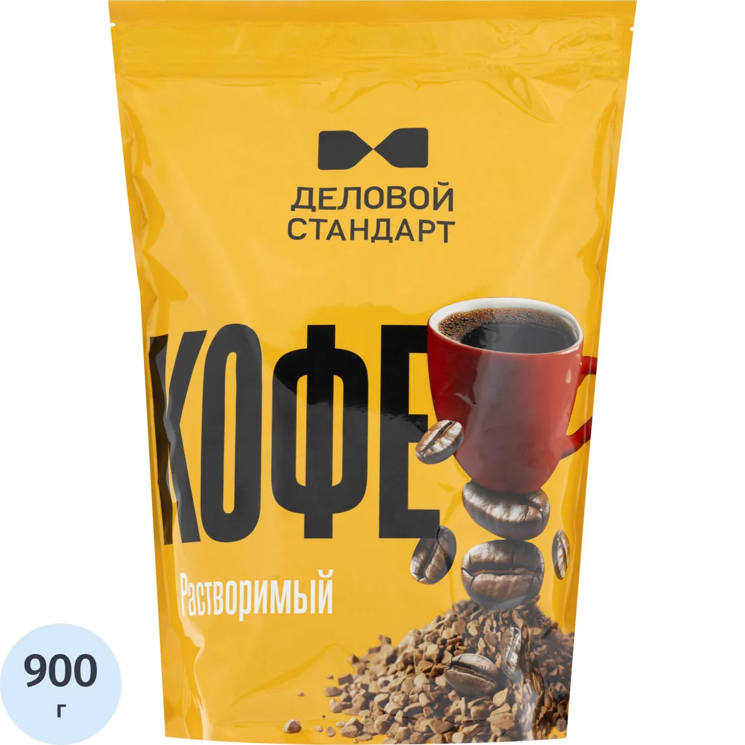 Кофе Деловой стандарт растворимый дой-пак, 900г