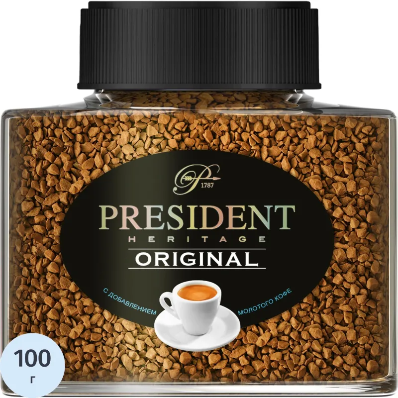 Кофе PRESIDENT HERITAGE Original субл. с/б 100гр