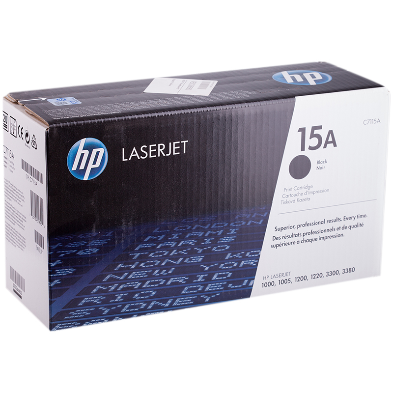 Картридж ориг. HP C7115A (№15A) черный для LJ 1000/1005/1200/1220/3300/3330/3380 (2500стр)