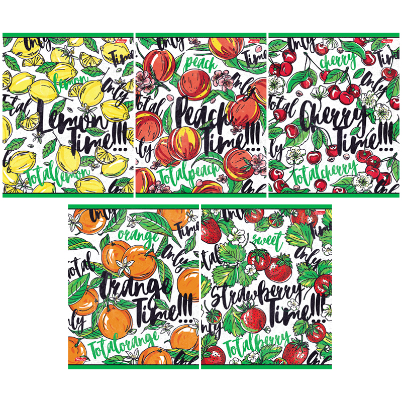 Тетрадь 60л., А5, клетка Hatber "Fruit Time"