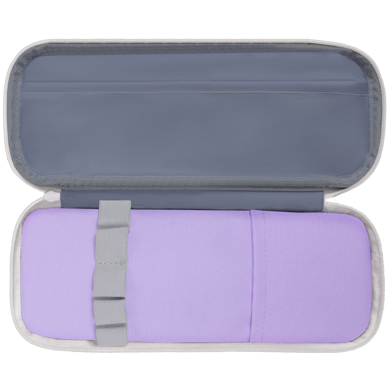 Пенал мягкий 2 отделения, 1 карман, 220*80*50 Berlingo "Pastel lilac", полиэстер, внутренний органайзер