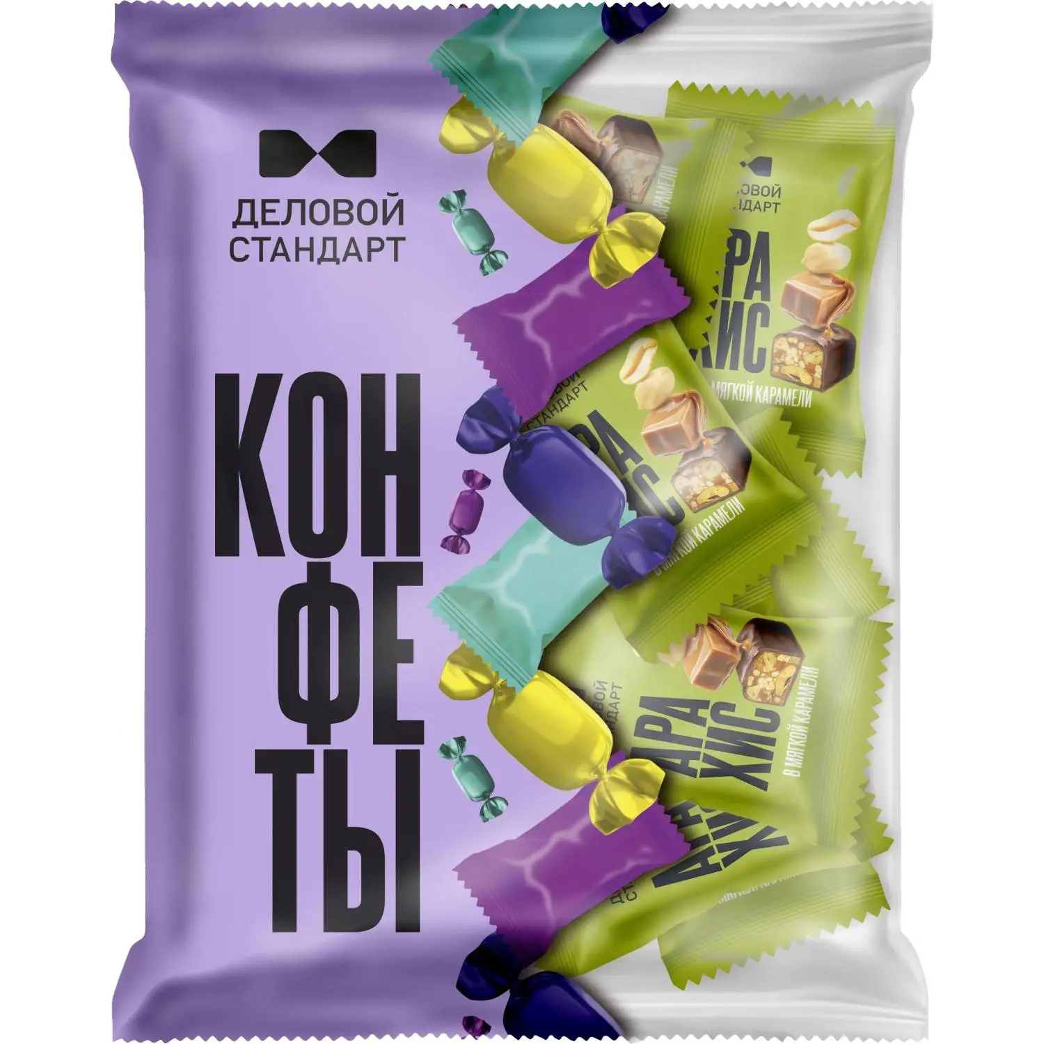 Конфеты глазированные Деловой Стандарт арахис в мягкой карамели, 700г