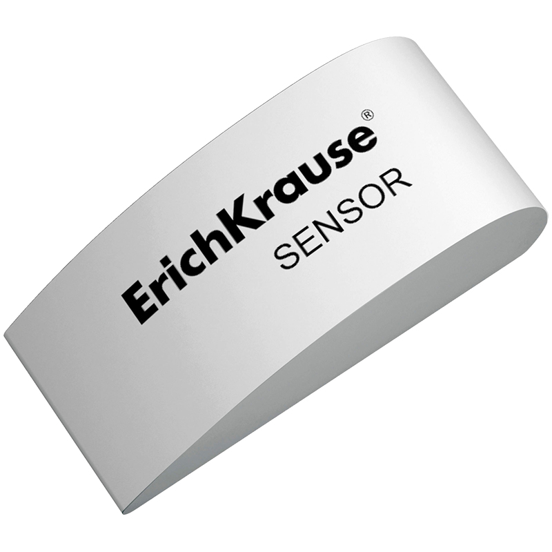 Ластик Erich Krause "Sensor White", форма капли, термопластичная резина, 50*18*23мм