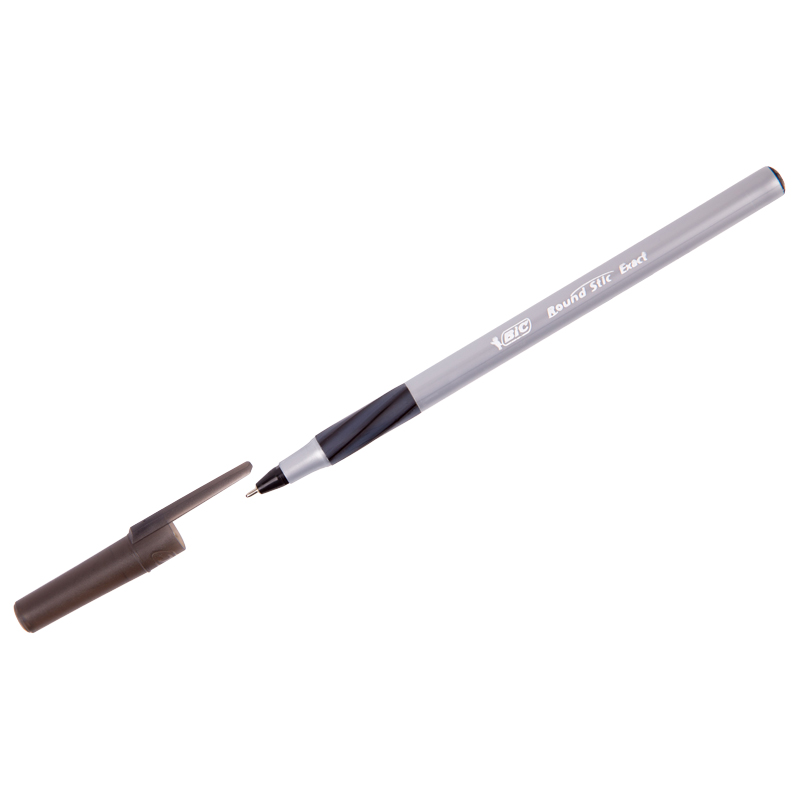 Ручка шариковая Bic "Round Stic Exact" черная, 0,7мм, грип