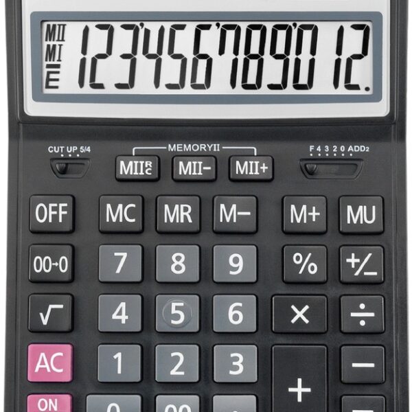 Калькулятор настольный Skainer SK-888XBK, большой (155х204 мм), 12 разрядов, двойное питание, черный