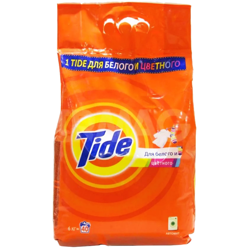 Стиральный порошок для машинной стирки Tide для белого и цветного, 6кг