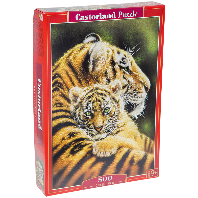 Пазл  500 эл. Castorlаnd "Тигры", картонная коробка