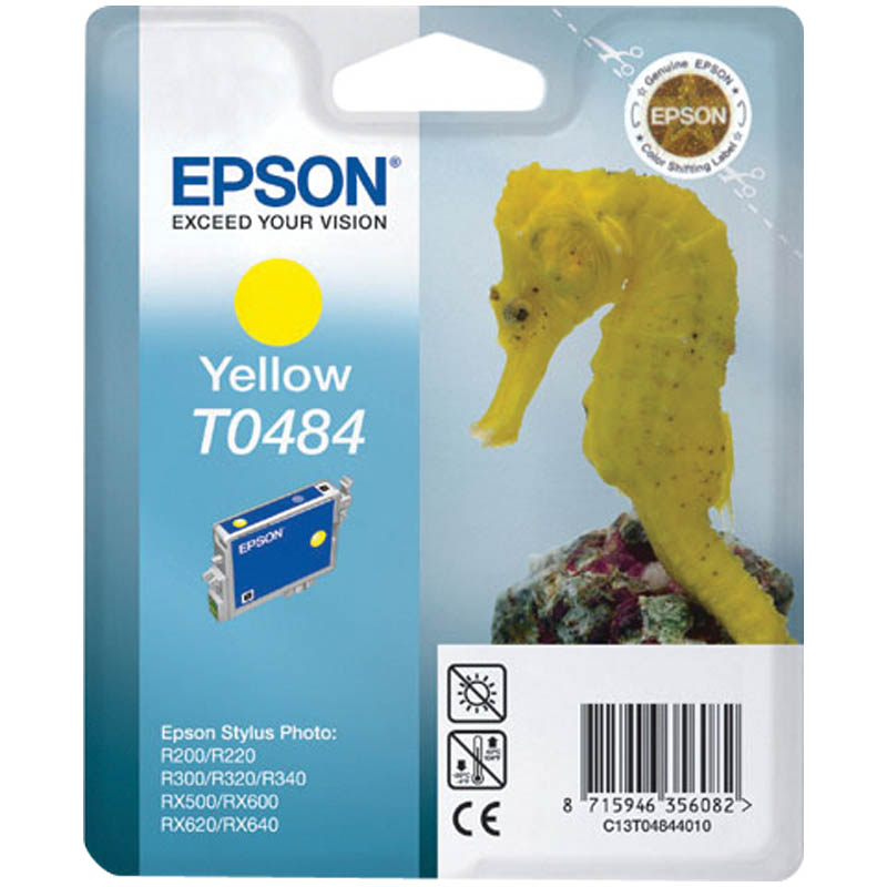 Картридж ориг. Epson T0484 желтый для R200/220/300/320/340/RX500/600/620 (13мл)