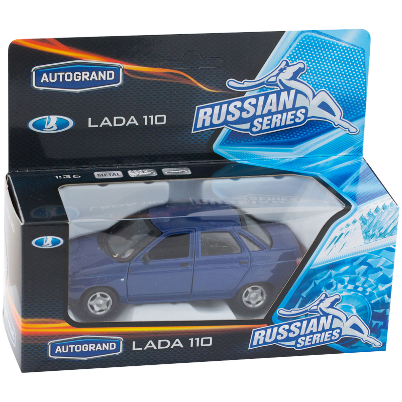 Машина игрушечная "Lada 110" гражданская, 1:36, инерционный механизм, картонная коробка