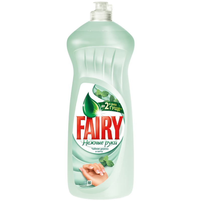 Средство для мытья посуды Fairy "Нежные руки. Чайное дерево и мята", 1л