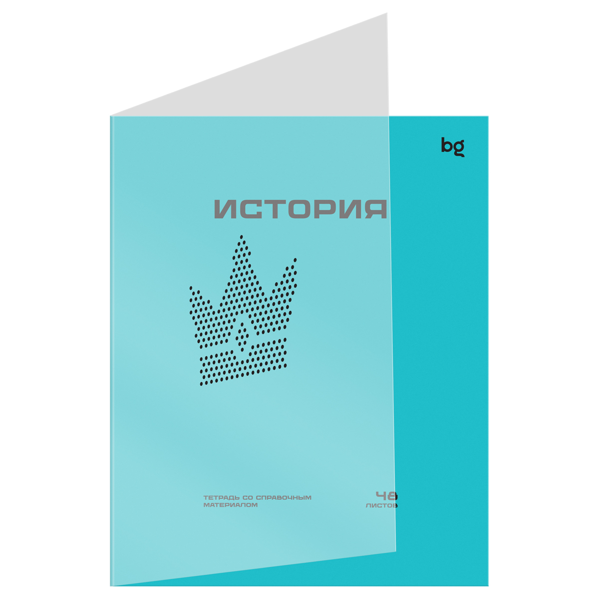 Тетрадь предметная 48л., BG "Перфокарта" - История, пластиковая обложка