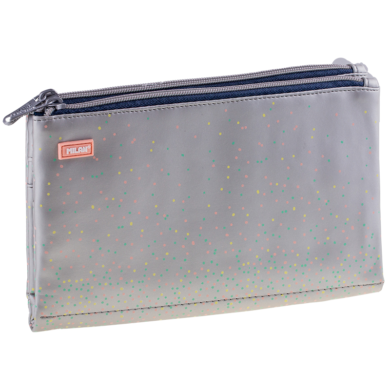 Пенал-косметичка 225*35*135 Milan "Silver 2", 6 отделений, ПВХ