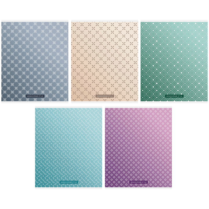 Тетрадь 48л., А5, клетка Greenwich Line "Моноколор. Metallic pattern", металлиз. пантон, 70г/м2
