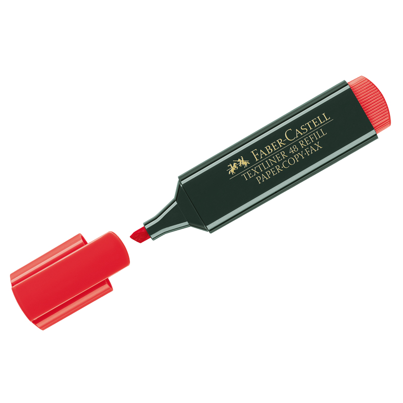 Текстовыделитель Faber-Castell "1548" красный, 1-5мм