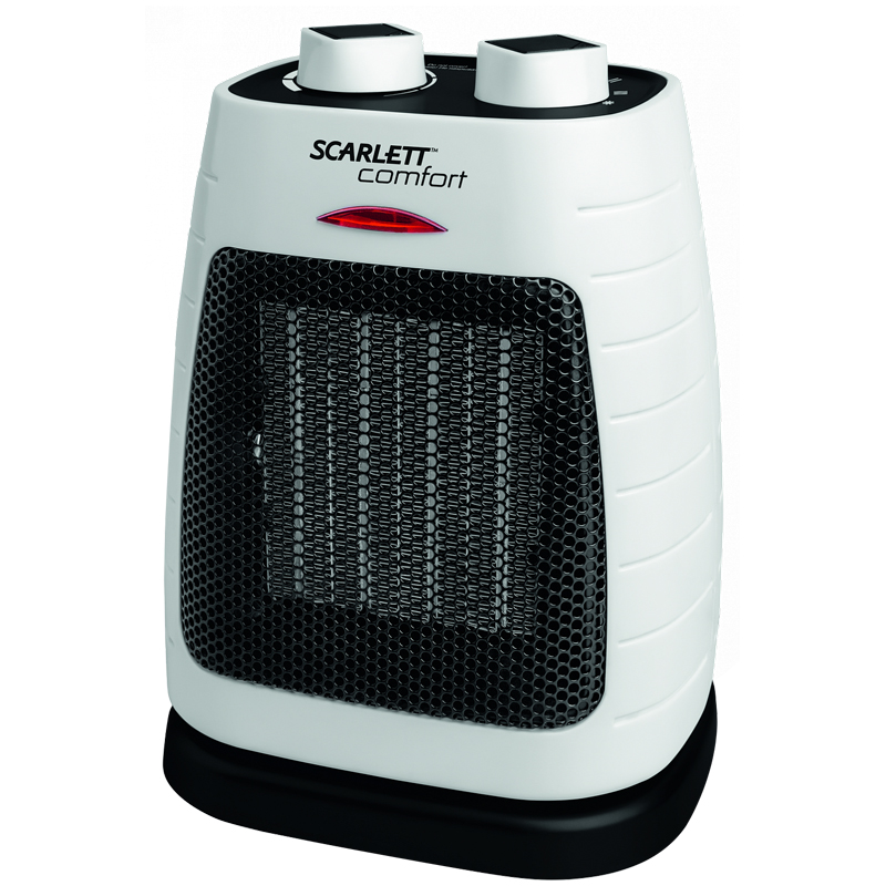 Тепловентилятор Scarlett SC-FH53K07, 1800Вт, керам.нагрев.элемент, 3 режима, вращ. 90˚, бел/черный