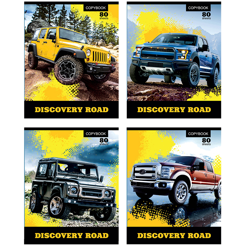 Тетрадь 80л., А5, клетка BG "Discovery road"