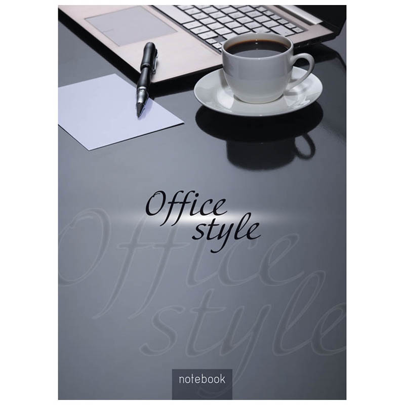 Бизнес-блокнот А4 80л. OfficeSpace "Office Style", 5-ти цветный блок, глянцевая ламинация