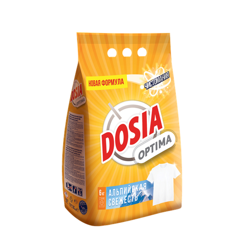 Порошок для машинной стирки Dosia "Optima. Альпийская Свежесть", 6кг 4640018993275 (ПОД ЗАКАЗ)